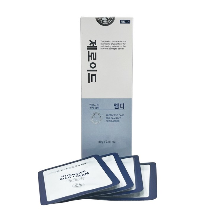 제로이드 인텐시브 리치 크림 엠디 MD [샘플 4매 제공], 1개, 80g
