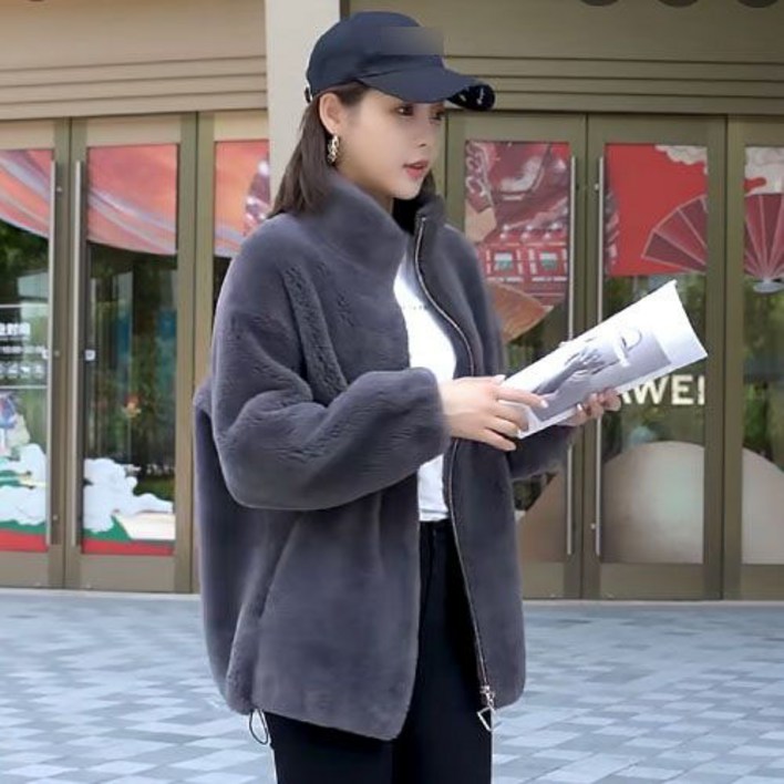 여성 뽀글이 지업자켓 코트 루즈핏 심플 플리스 자켓 후리스 재킷 아우터 겨울