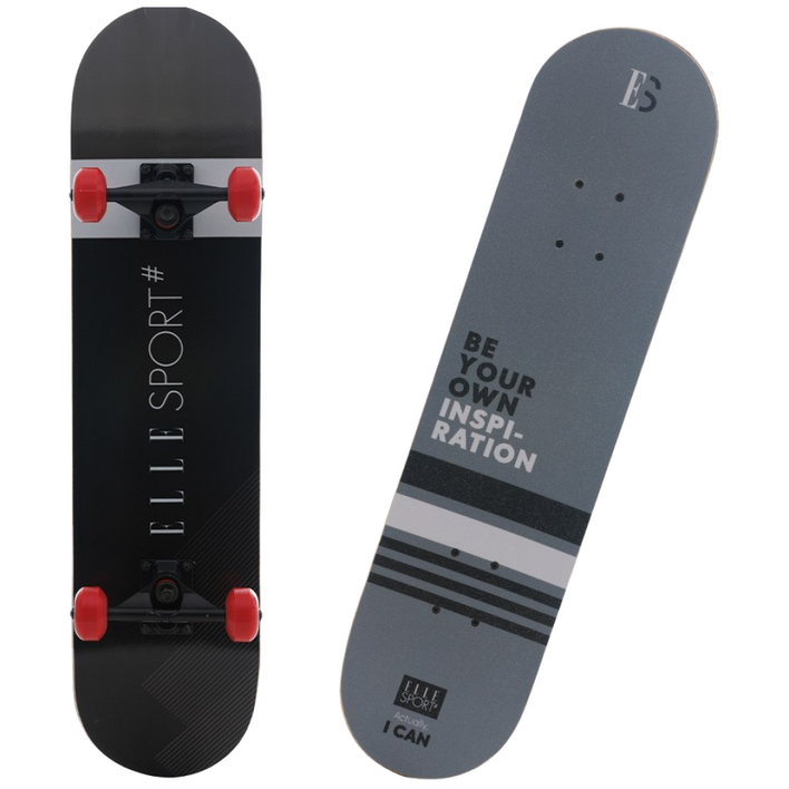 엘르 스케이트보드 입문용 초보 어린이 보드 스케이트 초등학생 가방+티툴, 엘르(일반형)_그레이, 1개