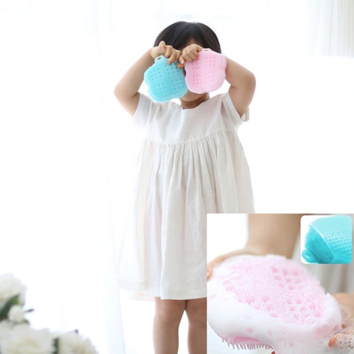 비비또 실리콘 베이비 타월, 스카이블루, 2개