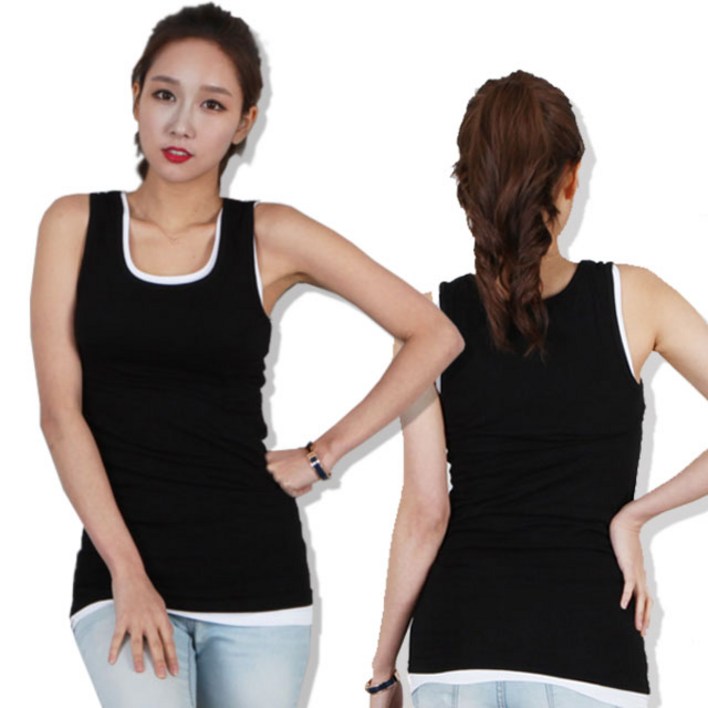 코코앤 여성용 L3XL 빅사이즈 면 기본 롱나시