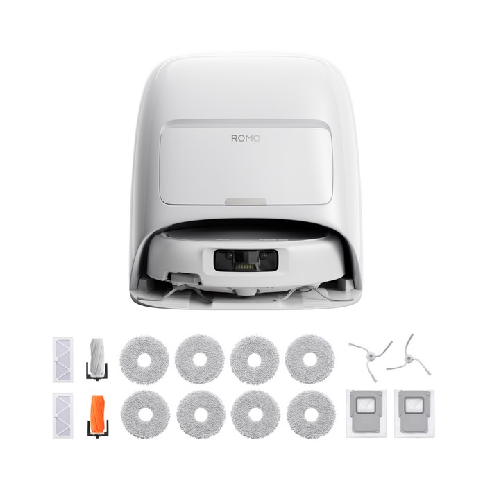 DJI ROMO S 로봇청소기 + 액세서리 키트 세트, 화이트(청소기), 단일색상(키트), CR8F