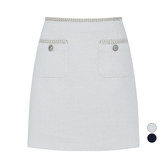 케네스레이디 여성용 네이튼 트위드 미니 스커트