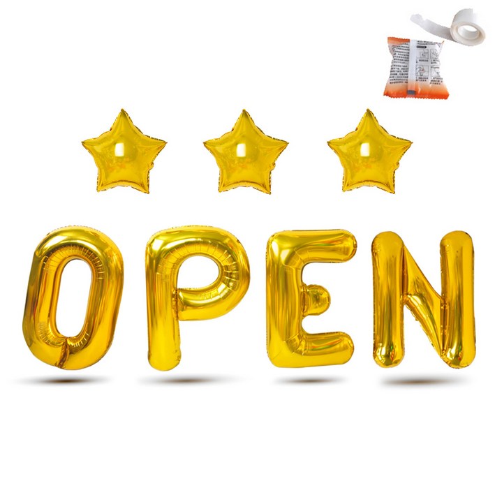 파티쇼 OPEN 은박풍선세트 + 글루닷 100p