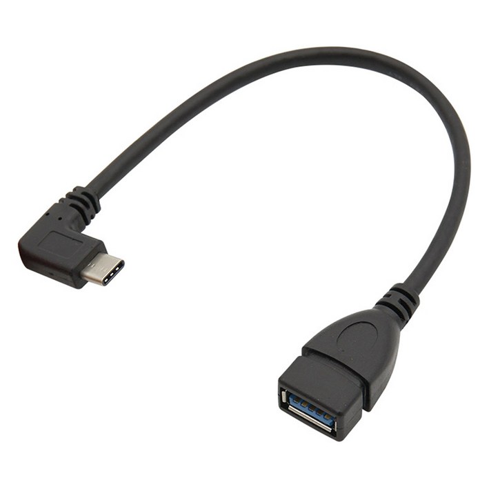 컴스 USB 3.0 A타입 F-USB 3.1 C타입 M OTG 젠더 꺽임 케이블 BT591
