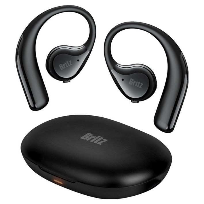 브리츠 오픈형 골전도 블루투스 이어폰, BZM2BONE, 블랙