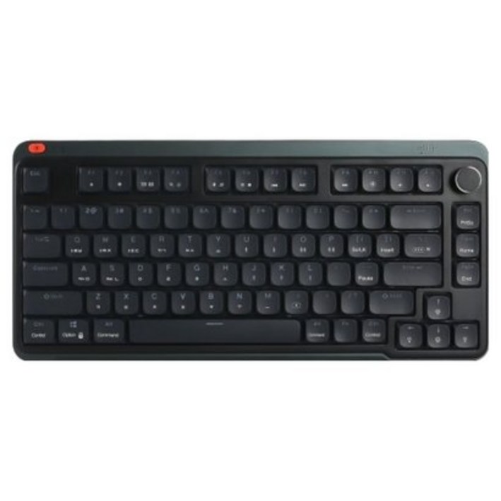 지클릭커 카일 로우프로파일 풀윤활 유무선 기계식 블루투스 텐키리스 키보드, 블랙, SPK80, 제조사축