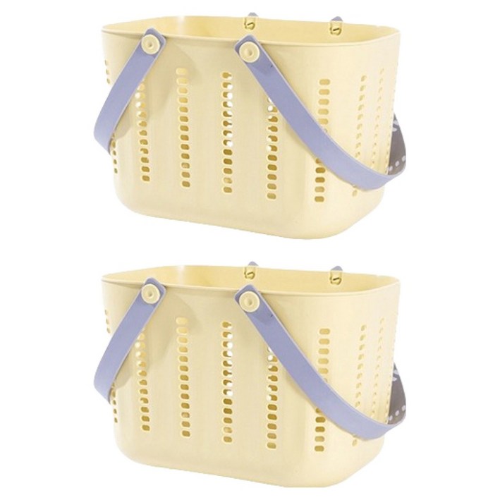 블럭마트 단추 포인트 목욕 바구니 2p