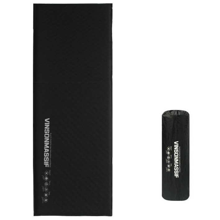 빈슨메시프 시그니처 자충 에어매트 8T 블랙에디션  보관가방, 블랙