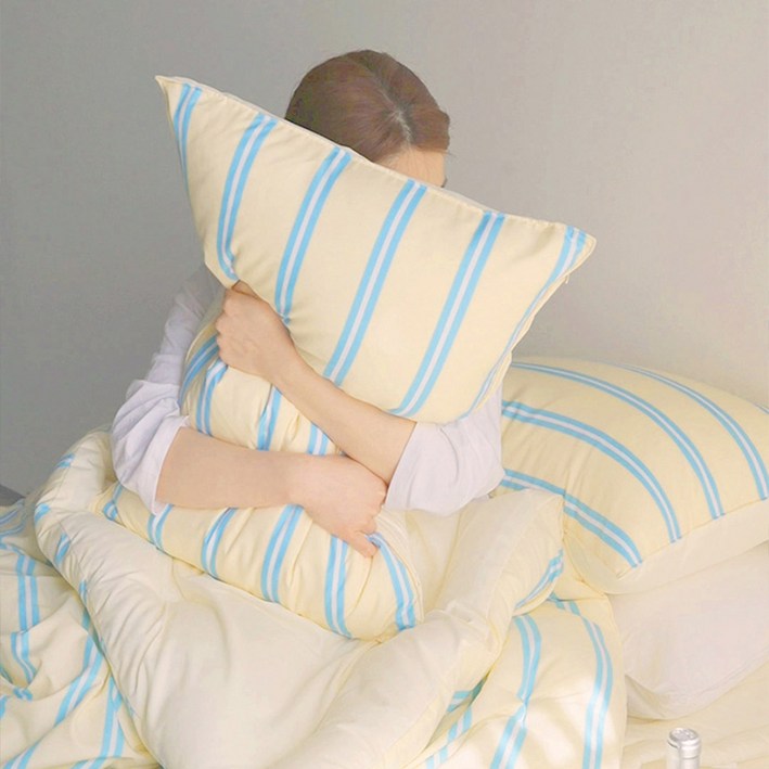 플로라침구 러닝소프트 세미마이크로 먼지없는 차렵이불 + 베개커버 세트