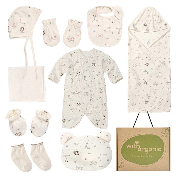 위드오가닉 신생아용 출산선물 10종세트