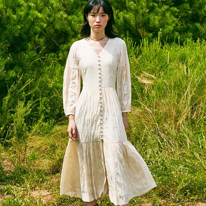 오앨 WRINKLE SHIRRING DRESS
