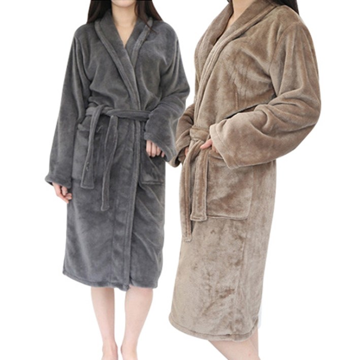 러브핑코 여성용 극세사 샤워가운