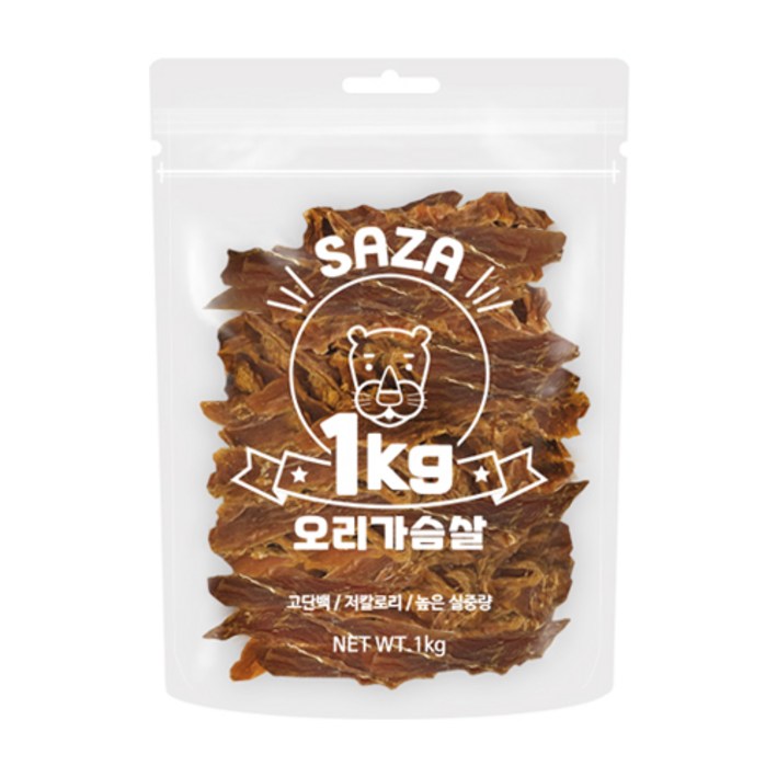 사자 강아지 대용량 실속형 간식 1kg, 오리가슴살, 1kg, 1개