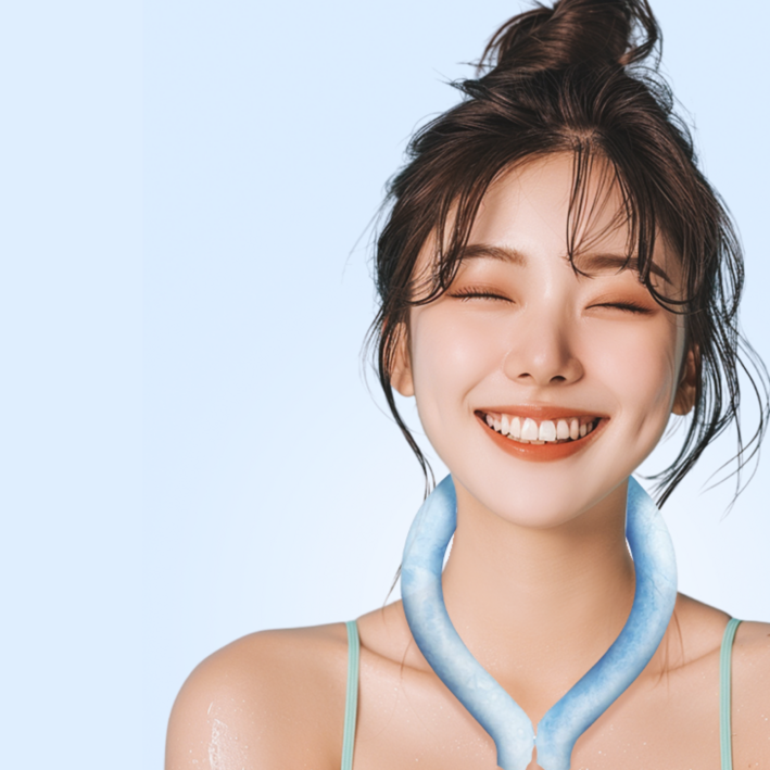 릴리리프츠 아이스 쿨 스카프 링 넥쿨러, 01블루