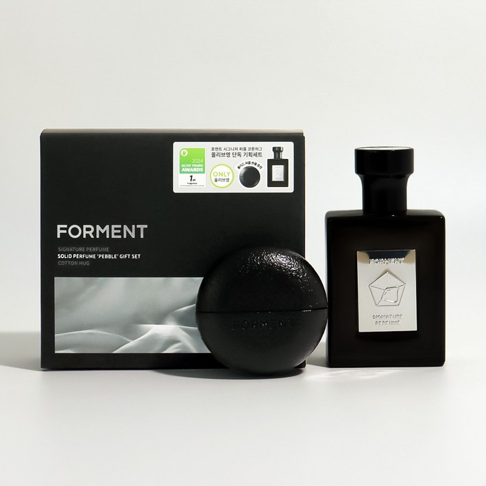 [한정판 세트]포맨트 포맨 시그니처 퍼퓸 향수 코튼허그  ( 본품 50ml+휴대용 솔리드퍼퓸 페블 30ml)