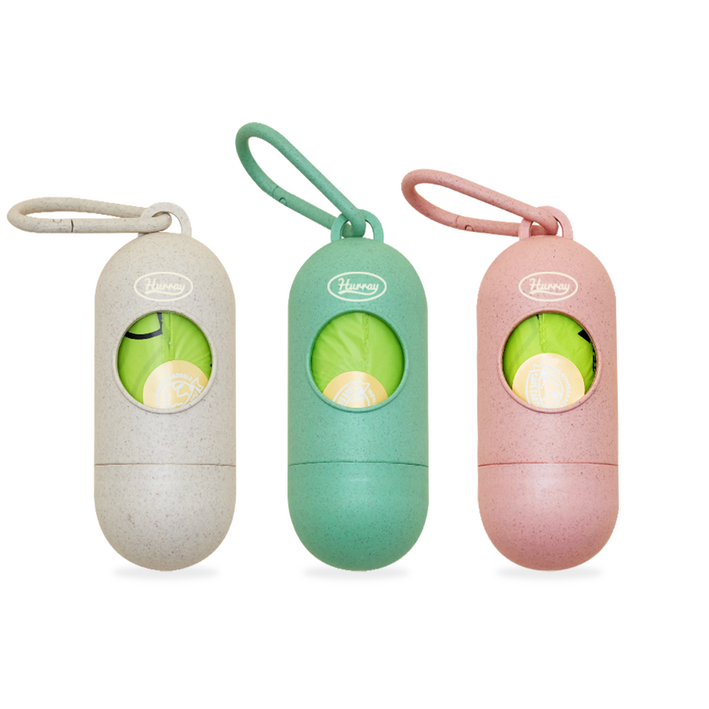 허레이 그린그린 풉백&디스펜서 세트 생분해 배변봉투 똥츄, 아이보리, 1개, 1개입