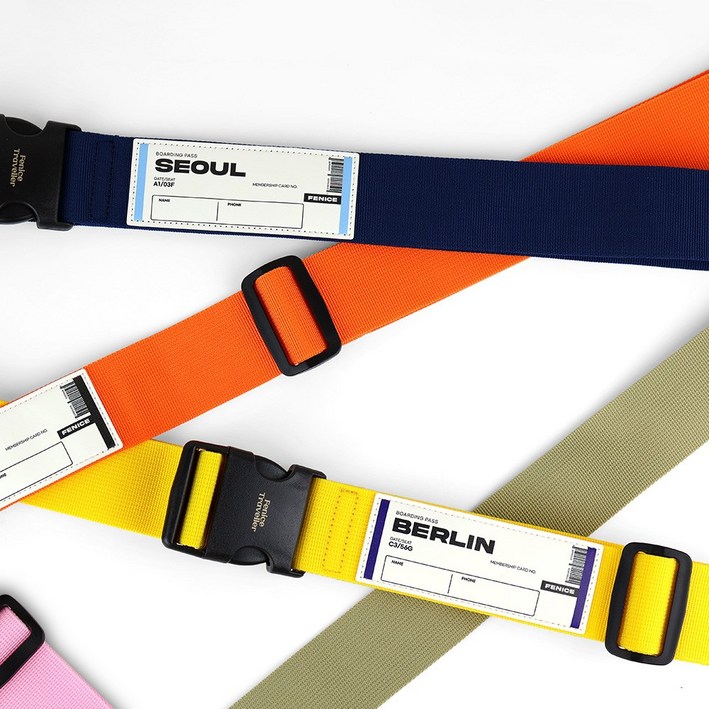 페니체 여행용 도시별도쿄,뉴욕,서울,파리,베를린 캐리어 잠금 스트랩 벨트