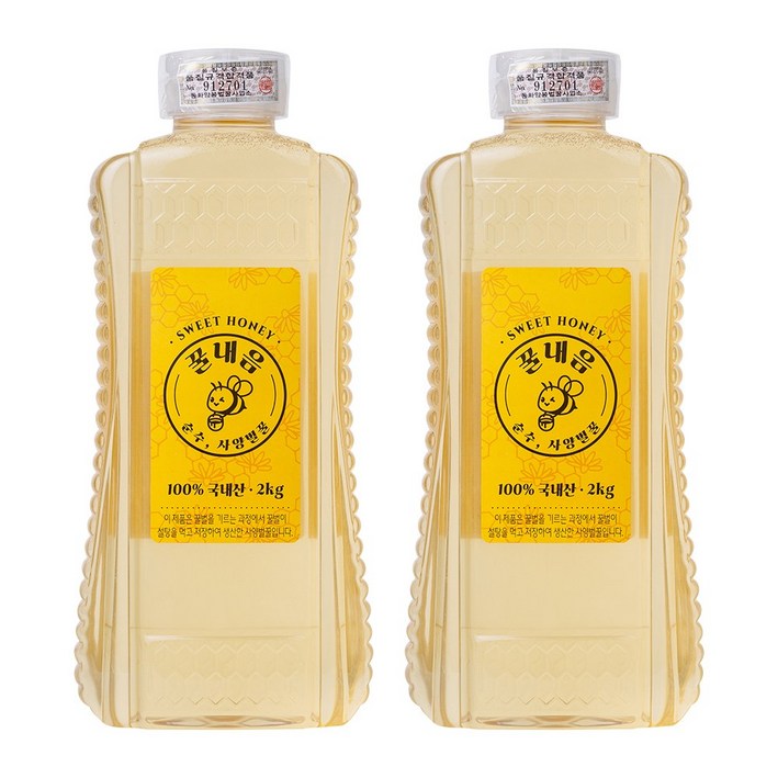 꿀내음 국내산 사양벌꿀, 2개, 2kg