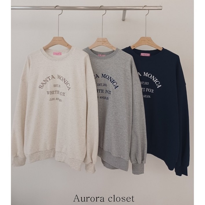 여성 맨투맨 데일리 루즈핏 긴팔 티셔츠 자수