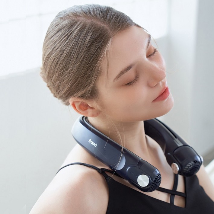 프롬비 넥밴드 터보 넥쿨러 선풍기 FG258, 오션네이비, 1개