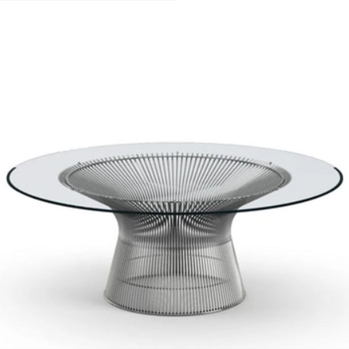 럭셔리 놀 플래트너 커피 원형 유리 테이블 거실