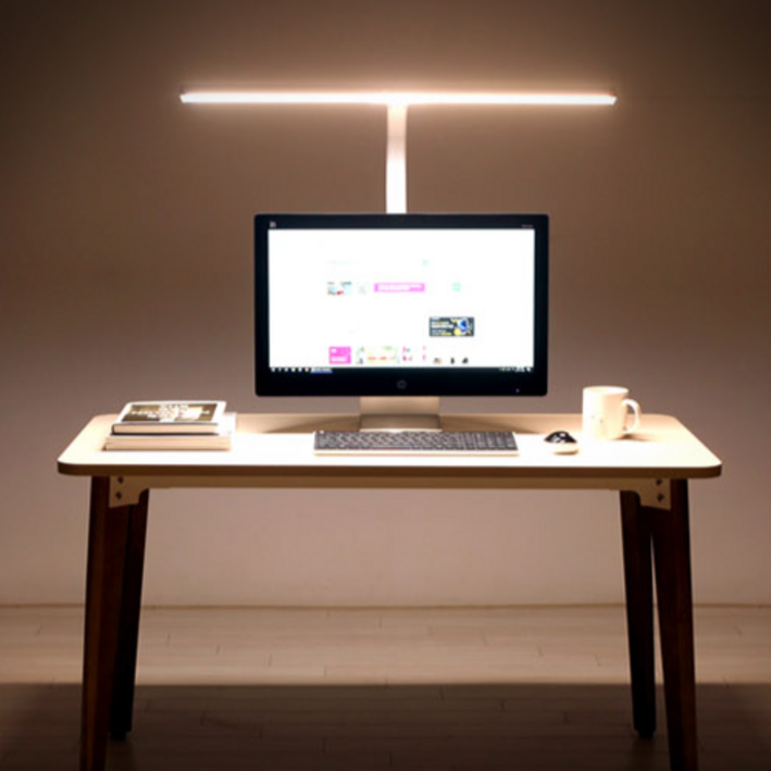 JOCO 파파 LED와이드스탠드 800B 화이트 스탠드타입  학습용 사무용  4가지 색상, 5단계 밝기 조절