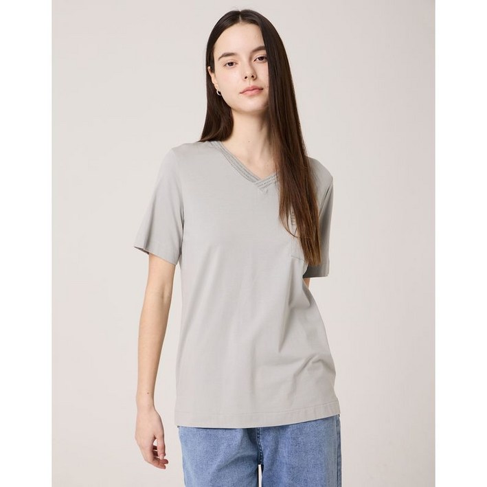 보니스팍스  본사직영 브이넥 원포켓 반팔 티셔츠-BC22TS060