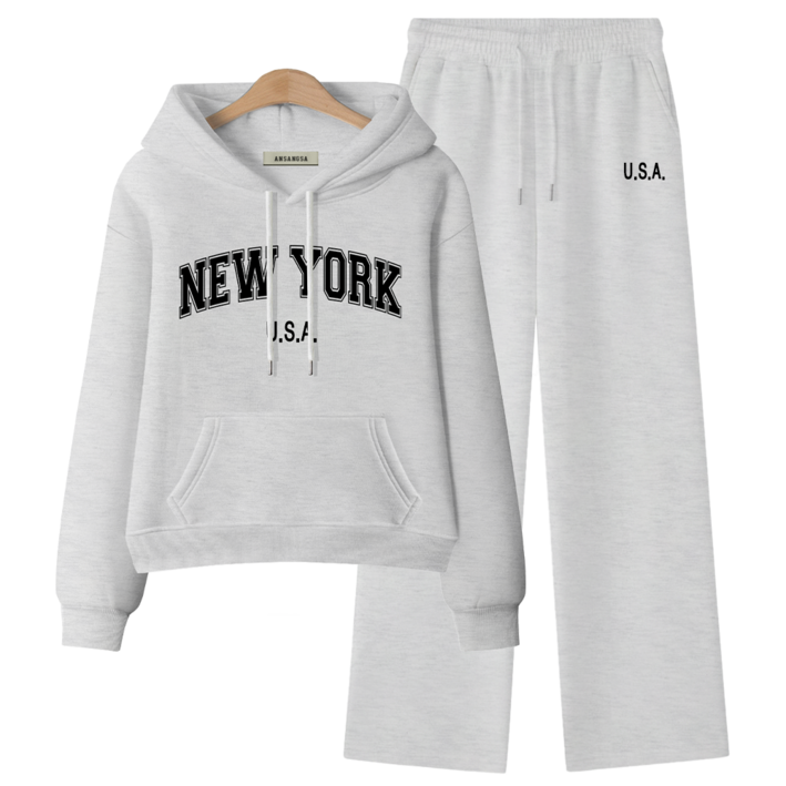 몰토벨리노 [ANSANGSA] 뉴욕USA 여성 후드 상하세트