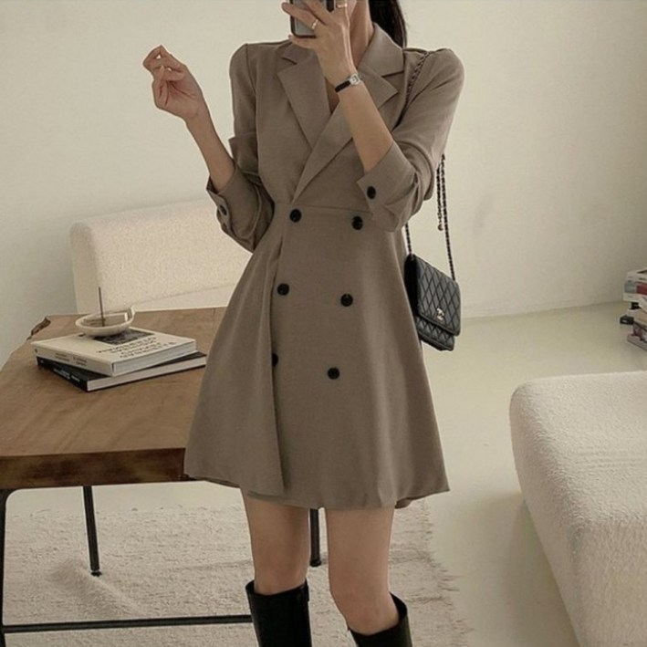 HL] 원피스 클래식 트렌치 더블 모던원피스 하객룩