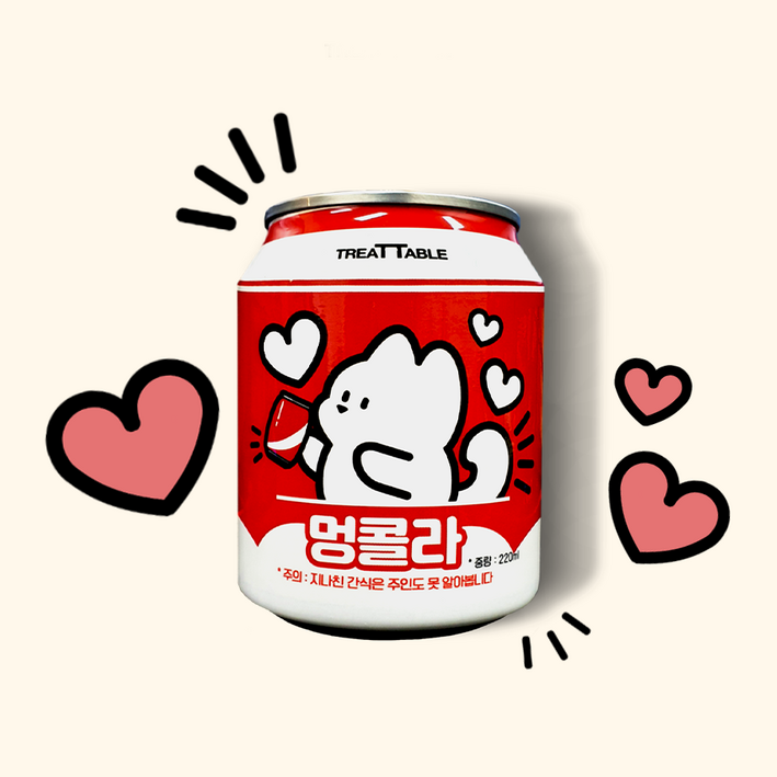 무알콜 반려견음료수 강아지소주 강아지수제간식 멍캔콜라220ml