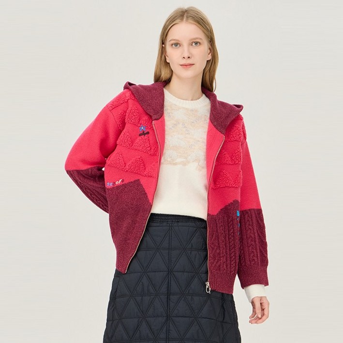 [백화점] 베네통 케이블 후드 집업_BAKC69461PK 222745