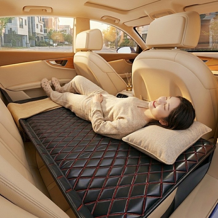 뒷자리 차박매트 뒷자석 차량매트 차량용 평탄화 자동차 매트, 블랙