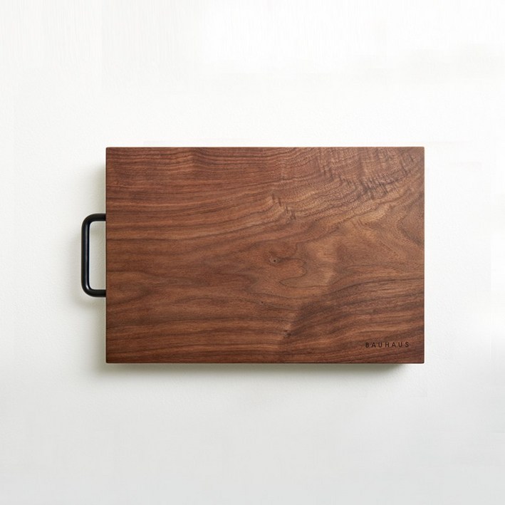 흑백요리사 [바우하우스] 북미산 호두나무 도마 모던핸들 4025 중 통원목 월넛도마 +받침대증정