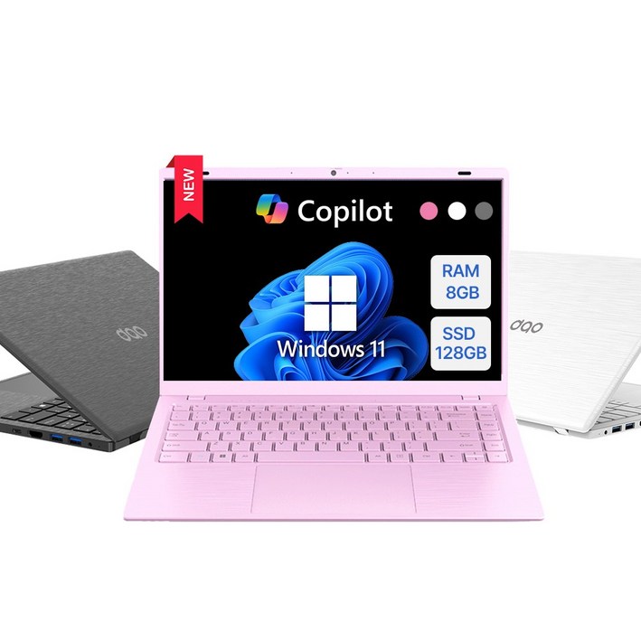 다오북 2025 14인치 1.32kg 윈도우11 탑재 컬러 노트북, 14N100BBP, WIN11 Home, 8GB, 128GB, 핑크