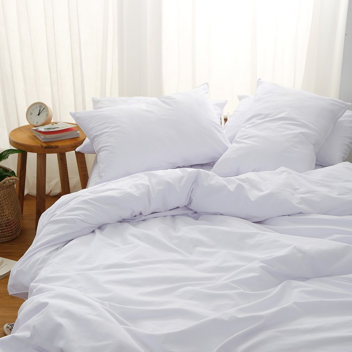 플레인 순면 이불커버 광목 30수 저자극 홑겹 사계절 4colors S D Q