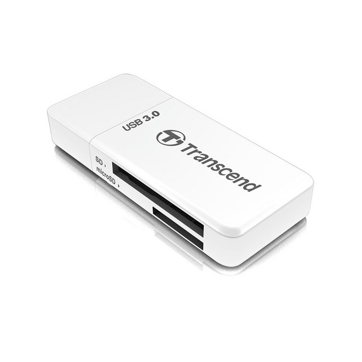 트랜센드 RDF5 USB3.0 메모리카드 리더기마이크로SD, 화이트