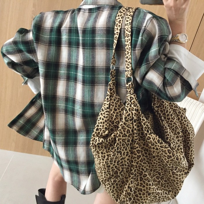 [아이미마인] 체크모드 배색 카라 포켓 루즈핏 남방 (4color)