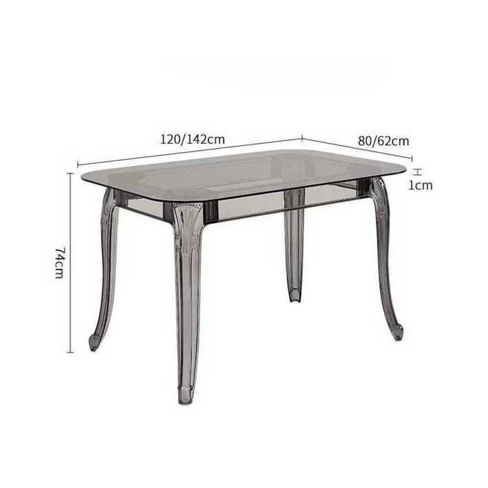 투명 아크릴 식탁테이블 디자인 색상 사무실 모던 카페