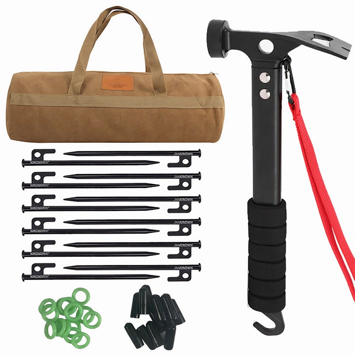 자캠 단조팩 30cm 14개 전용가방 캠핑해머 포함