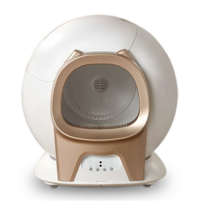 스마트 자동 고양이 화장실 APP 원격제어 자동 세척 롤러 탈취다중 안전장치 저소음 설계, 1개, 후드형