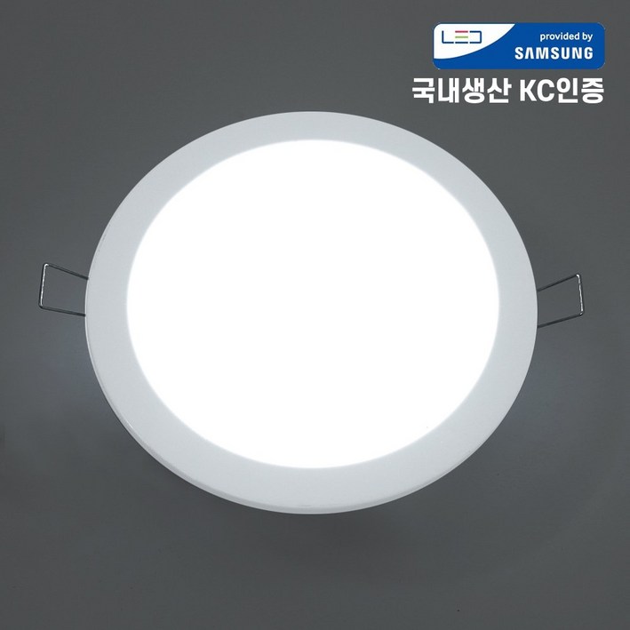 국산 삼성칩 LED 다운라이트 6인치 15W 매입등 매립등 복도등 베란다등 거실매입등 LED등, 1개