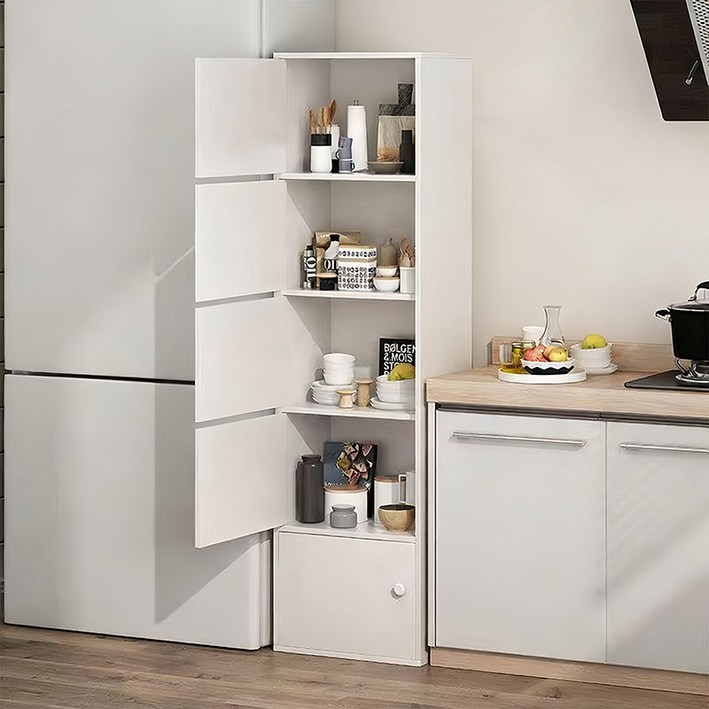 다용도 거실 수납장 주방 틈새 수납장
