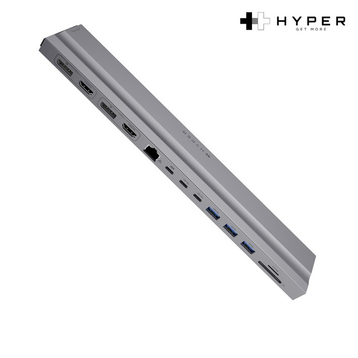 하이퍼드라이브 13in2 듀얼 USBC 멀티허브 도킹스테이션 4K HDMI PD충전 맥북 노트북 호환, 단품 1개, 1개