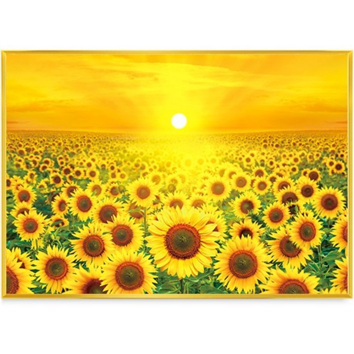 디데코 돈들어오는 황금 빛 해바라기 그림 액자 거실 현관 풍수 집들이 개업 선물 인테리어 금전운 골드 액자