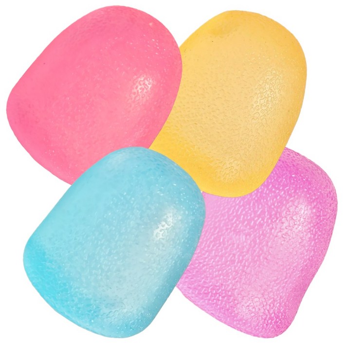 트리다 KC인증 로제 스트레스볼 스퀴시 말랑이, 파랑+분홍+노랑, 1개