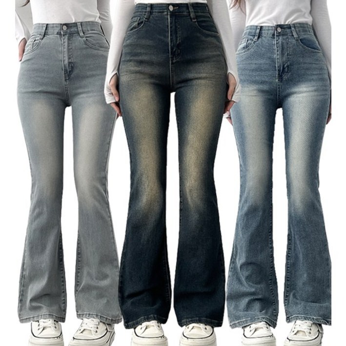 [군살제로보정핏/3단기장] 사계절 쫀득 치즈스판 착붙슬림핏 빈티지워싱 부츠컷 데님 청바지 키작녀 키큰녀 데일리 309번