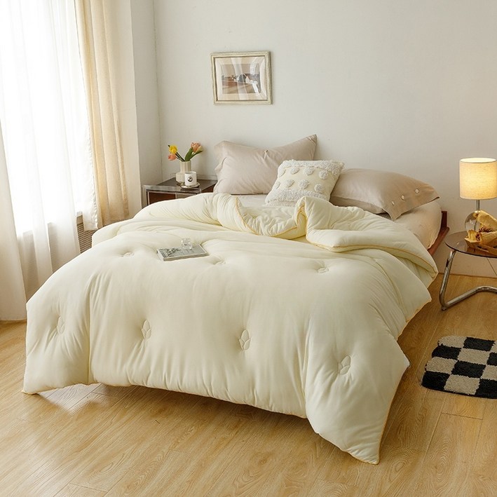 차렵이불 호텔 순면 얇은 이불 먼지 없는 사계절 알레르기 케어 항균 면 이불 사계절 이불