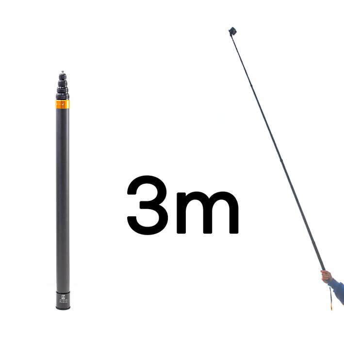 Insta360 인스타360 X4 X3 인비저블 3m 셀카스틱 롱 셀카봉 모노포드 고프로 오즈모 항공샷 부감, 1개, 단품 Insta360 인스타360 X4 X3 인비저블 3m 셀카스틱 롱 셀카봉 모노포드 고프로 오즈모 항공샷 부감, 1개, 단품