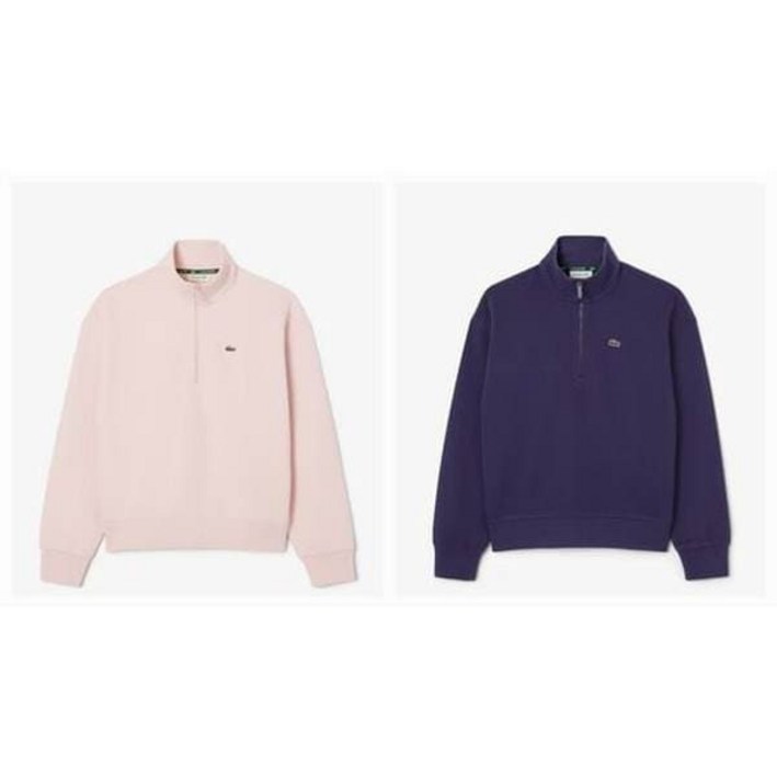 매장정품 LACOSTE 라코스테 브랜드관 25FW 여성 더블페이스 피케 하프집업 스웻셔츠 SF527155N2중 택 1 1013299
